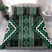 Jade Tukutuku Pattern Aotearoa Bedding Set Niho Taniwha and Puhoro Motifs LT7 - Polynesian Pride