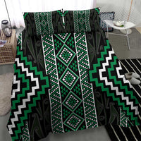 Jade Tukutuku Pattern Aotearoa Bedding Set Niho Taniwha and Puhoro Motifs LT7 - Polynesian Pride