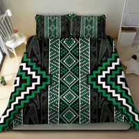 Jade Tukutuku Pattern Aotearoa Bedding Set Niho Taniwha and Puhoro Motifs LT7 - Polynesian Pride