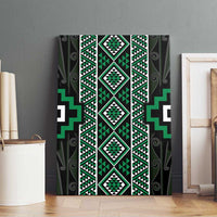 Jade Tukutuku Pattern Aotearoa Canvas Wall Art Niho Taniwha and Puhoro Motifs LT7 - Polynesian Pride