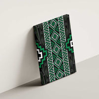 Jade Tukutuku Pattern Aotearoa Canvas Wall Art Niho Taniwha and Puhoro Motifs LT7 - Polynesian Pride