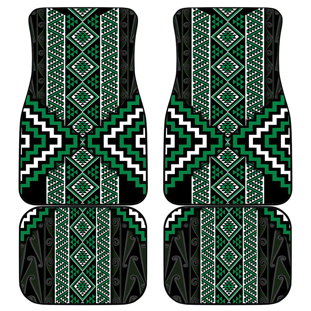 Jade Tukutuku Pattern Aotearoa Car Mats Niho Taniwha and Puhoro Motifs LT7 - Polynesian Pride