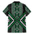 Jade Tukutuku Pattern Aotearoa Family Matching Short Sleeve Bodycon Dress and Hawaiian Shirt Niho Taniwha and Puhoro Motifs