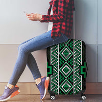 Jade Tukutuku Pattern Aotearoa Luggage Cover Niho Taniwha and Puhoro Motifs LT7 - Polynesian Pride