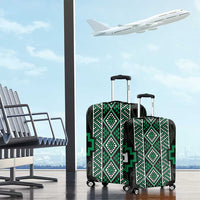 Jade Tukutuku Pattern Aotearoa Luggage Cover Niho Taniwha and Puhoro Motifs LT7 - Polynesian Pride