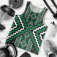 Jade Tukutuku Pattern Aotearoa Men Tank Top Niho Taniwha and Puhoro Motifs LT7 - Polynesian Pride