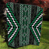 Jade Tukutuku Pattern Aotearoa Quilt Niho Taniwha and Puhoro Motifs LT7 - Polynesian Pride
