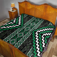 Jade Tukutuku Pattern Aotearoa Quilt Niho Taniwha and Puhoro Motifs LT7 - Polynesian Pride