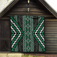 Jade Tukutuku Pattern Aotearoa Quilt Niho Taniwha and Puhoro Motifs LT7 - Polynesian Pride