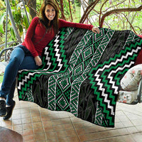 Jade Tukutuku Pattern Aotearoa Quilt Niho Taniwha and Puhoro Motifs LT7 - Polynesian Pride