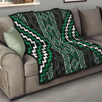 Jade Tukutuku Pattern Aotearoa Quilt Niho Taniwha and Puhoro Motifs LT7 - Polynesian Pride