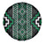 Jade Tukutuku Pattern Aotearoa Spare Tire Cover Niho Taniwha and Puhoro Motifs