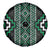 Jade Tukutuku Pattern Aotearoa Spare Tire Cover Niho Taniwha and Puhoro Motifs