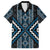 Azure Tukutuku Pattern Aotearoa Hawaiian Shirt Niho Taniwha and Puhoro Motifs