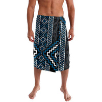 Azure Tukutuku Pattern Aotearoa Lavalava Niho Taniwha and Puhoro Motifs LT7 Blue - Polynesian Pride