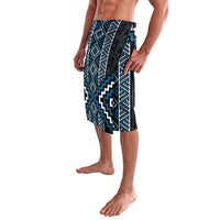 Azure Tukutuku Pattern Aotearoa Lavalava Niho Taniwha and Puhoro Motifs LT7 - Polynesian Pride