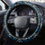 Azure Tukutuku Pattern Aotearoa Steering Wheel Cover Niho Taniwha and Puhoro Motifs