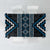 Azure Tukutuku Pattern Aotearoa Tablecloth Niho Taniwha and Puhoro Motifs