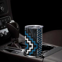 Azure Tukutuku Pattern Aotearoa Tumbler Cup Niho Taniwha and Puhoro Motifs LT7 - Polynesian Pride