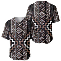 Classic Tukutuku Pattern Aotearoa Baseball Jersey Niho Taniwha and Puhoro Motifs LT7 - Polynesian Pride