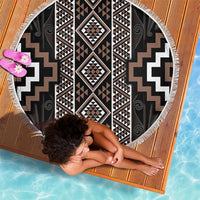 Classic Tukutuku Pattern Aotearoa Beach Blanket Niho Taniwha and Puhoro Motifs LT7 - Polynesian Pride