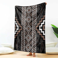 Classic Tukutuku Pattern Aotearoa Blanket Niho Taniwha and Puhoro Motifs LT7 - Polynesian Pride