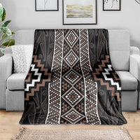 Classic Tukutuku Pattern Aotearoa Blanket Niho Taniwha and Puhoro Motifs LT7 - Polynesian Pride