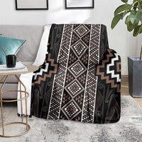 Classic Tukutuku Pattern Aotearoa Blanket Niho Taniwha and Puhoro Motifs LT7 - Polynesian Pride