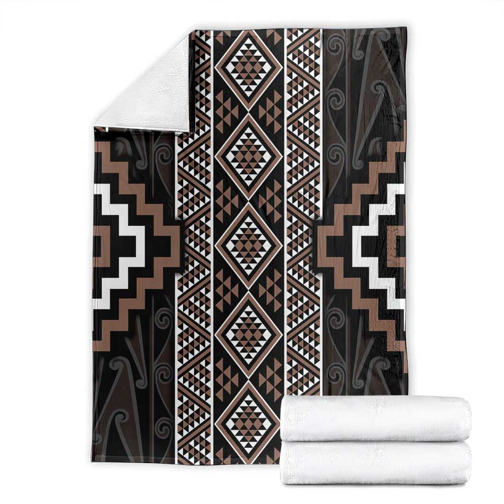 Classic Tukutuku Pattern Aotearoa Blanket Niho Taniwha and Puhoro Motifs LT7 - Polynesian Pride