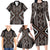 Classic Tukutuku Pattern Aotearoa Family Matching Long Sleeve Bodycon Dress and Hawaiian Shirt Niho Taniwha and Puhoro Motifs