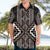 Classic Tukutuku Pattern Aotearoa Hawaiian Shirt Niho Taniwha and Puhoro Motifs