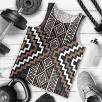 Classic Tukutuku Pattern Aotearoa Men Tank Top Niho Taniwha and Puhoro Motifs LT7 - Polynesian Pride