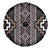 Classic Tukutuku Pattern Aotearoa Spare Tire Cover Niho Taniwha and Puhoro Motifs