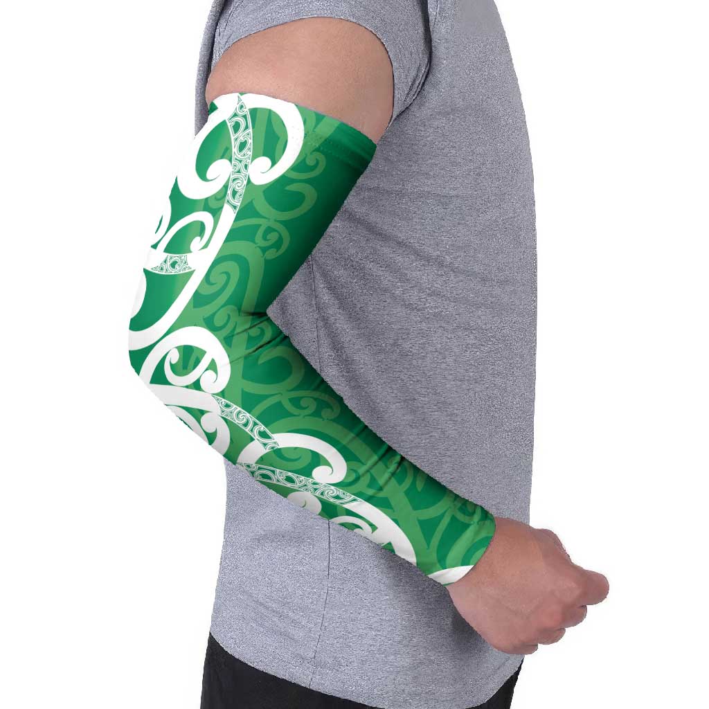 Pounamu Green Maori Arm Sleeves Koru Kowhaiwhai LT7 - Polynesian Pride