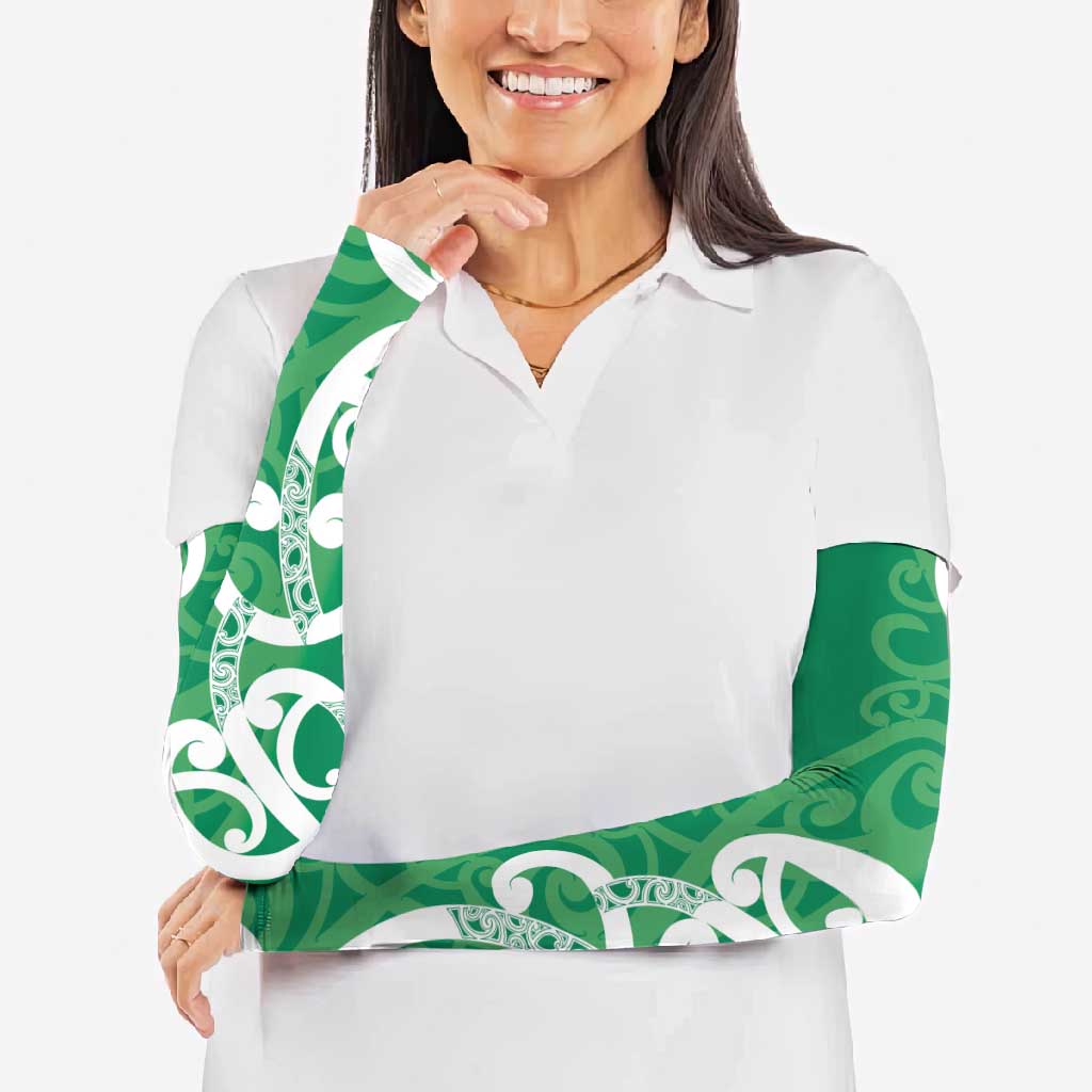 Pounamu Green Maori Arm Sleeves Koru Kowhaiwhai LT7 - Polynesian Pride