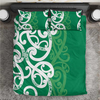 Pounamu Green Maori Bedding Set Koru Kowhaiwhai LT7 Green - Polynesian Pride