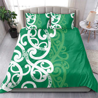 Pounamu Green Maori Bedding Set Koru Kowhaiwhai LT7 - Polynesian Pride