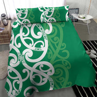 Pounamu Green Maori Bedding Set Koru Kowhaiwhai LT7 - Polynesian Pride