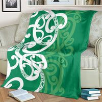 Pounamu Green Maori Blanket Koru Kowhaiwhai LT7 - Polynesian Pride