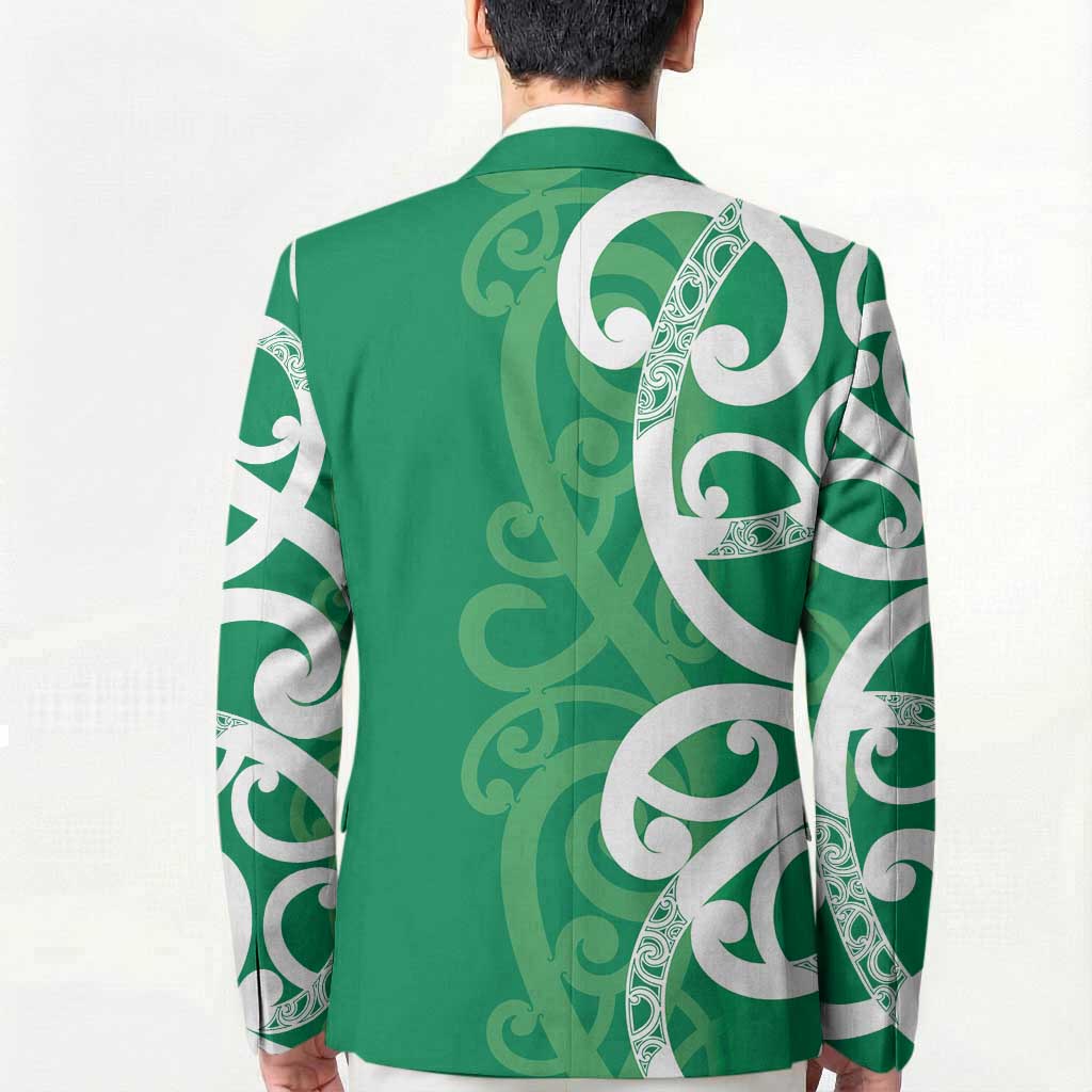 Pounamu Green Maori Blazer Koru Kowhaiwhai LT7 - Polynesian Pride