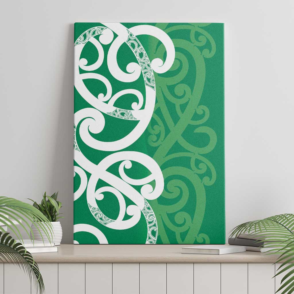 Pounamu Green Maori Canvas Wall Art Koru Kowhaiwhai LT7 - Polynesian Pride