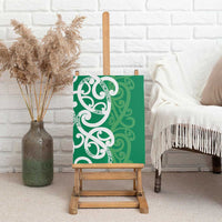 Pounamu Green Maori Canvas Wall Art Koru Kowhaiwhai LT7 - Polynesian Pride