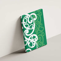Pounamu Green Maori Canvas Wall Art Koru Kowhaiwhai LT7 - Polynesian Pride