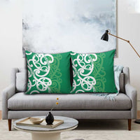 Pounamu Green Maori Pillow Cover Koru Kowhaiwhai LT7 - Polynesian Pride