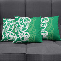 Pounamu Green Maori Pillow Cover Koru Kowhaiwhai LT7 - Polynesian Pride