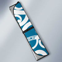 Azure Blue Maori Auto Sun Shade Koru Kowhaiwhai LT7 - Polynesian Pride