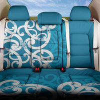 Azure Blue Maori Back Car Seat Cover Koru Kowhaiwhai LT7 One Size Blue - Polynesian Pride