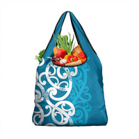 Azure Blue Maori Grocery Bag Koru Kowhaiwhai LT7 1-pack One Size Blue - Polynesian Pride