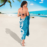 Azure Blue Maori Sarong Koru Kowhaiwhai LT7 - Polynesian Pride