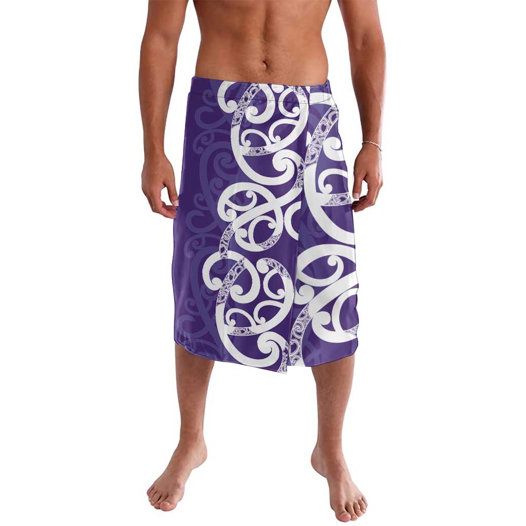 Violet Green Maori Lavalava Koru Kowhaiwhai LT7 Violet - Polynesian Pride